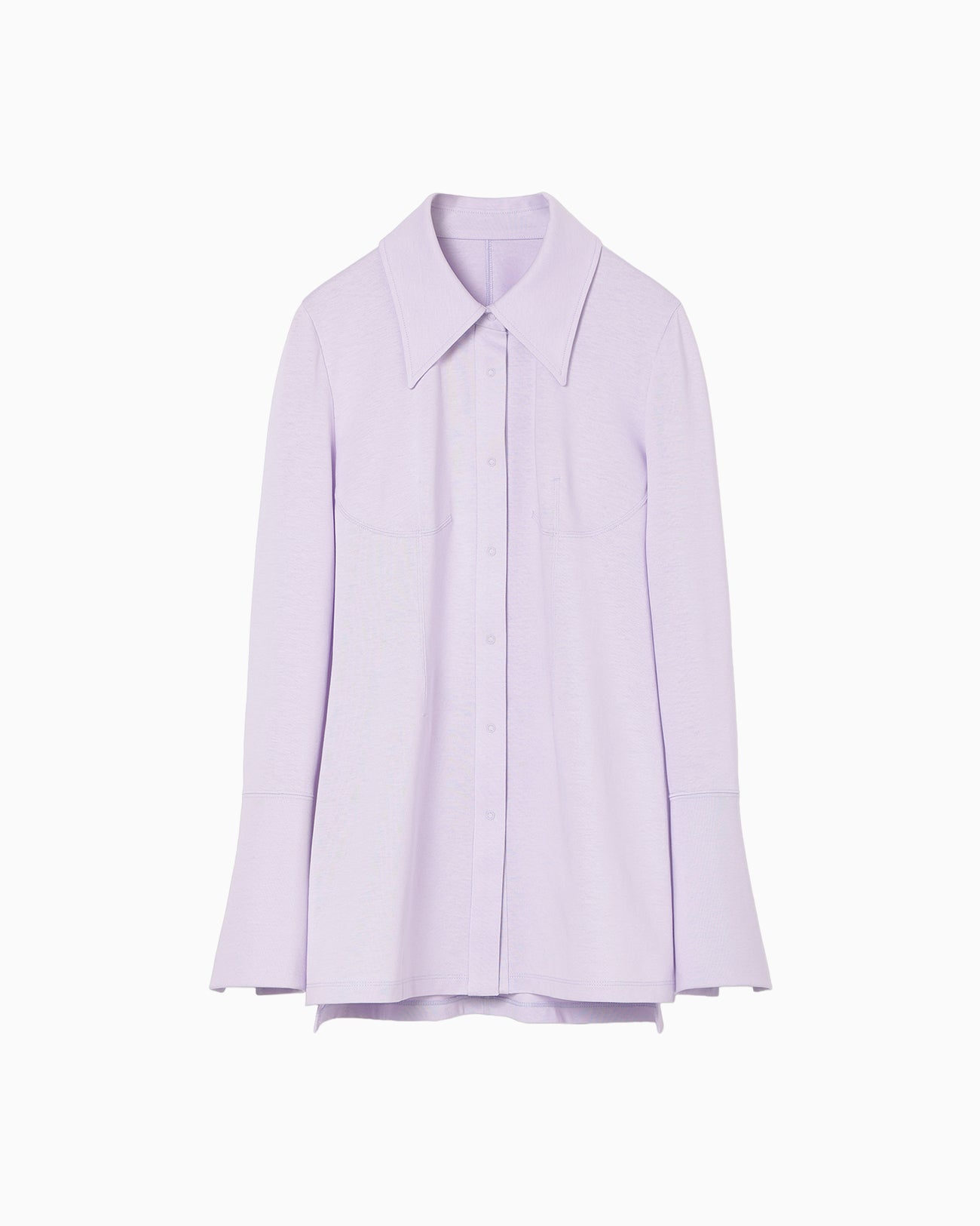 Cotton Jersey Shirt - purple - Mame Kurogouchi