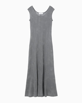 Starry Jersey Sheer Dress - grey
