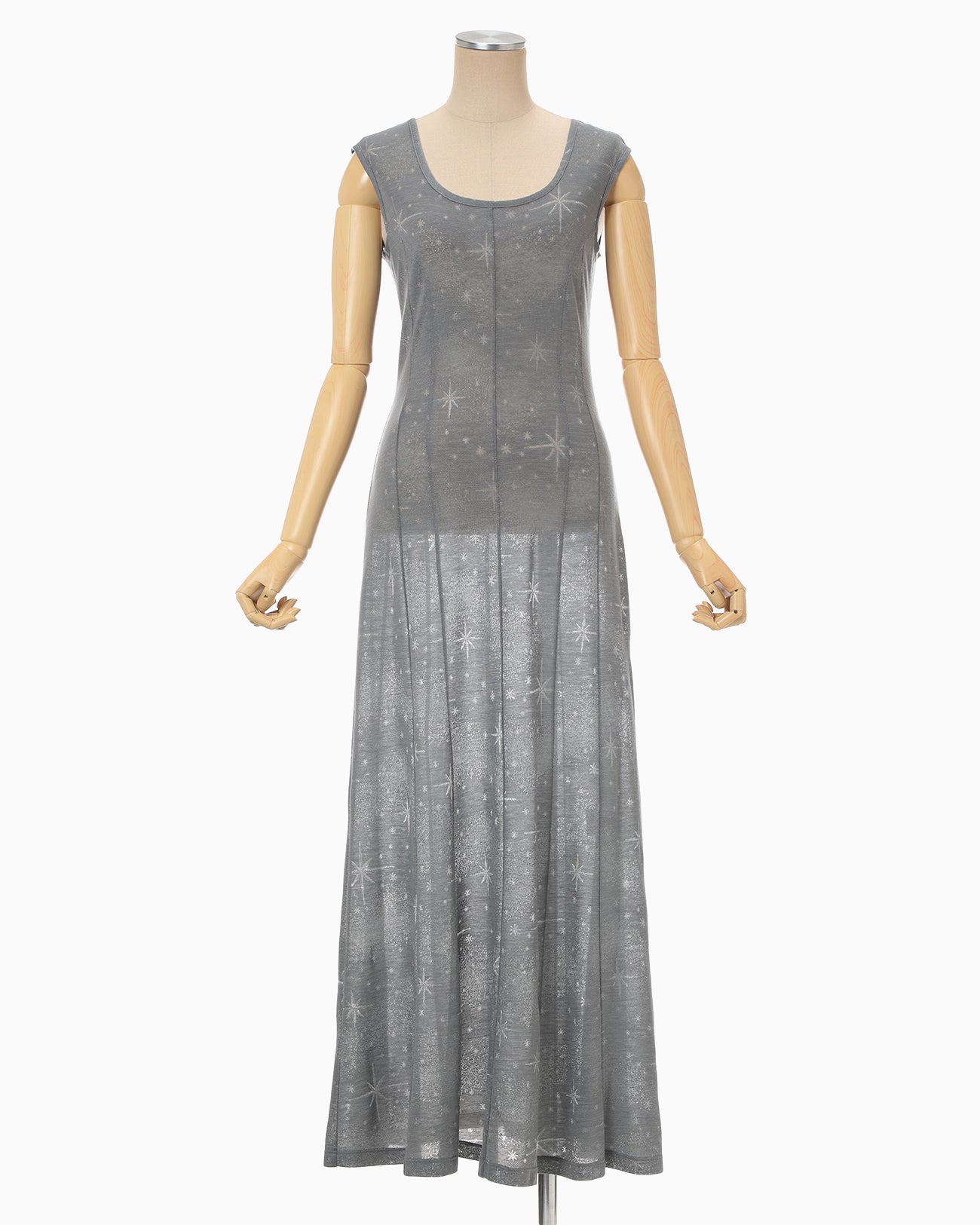 ミヤザワ Shirring Jersey Jacquard Sleeveless Top - pink - Mame Kurogouchi
