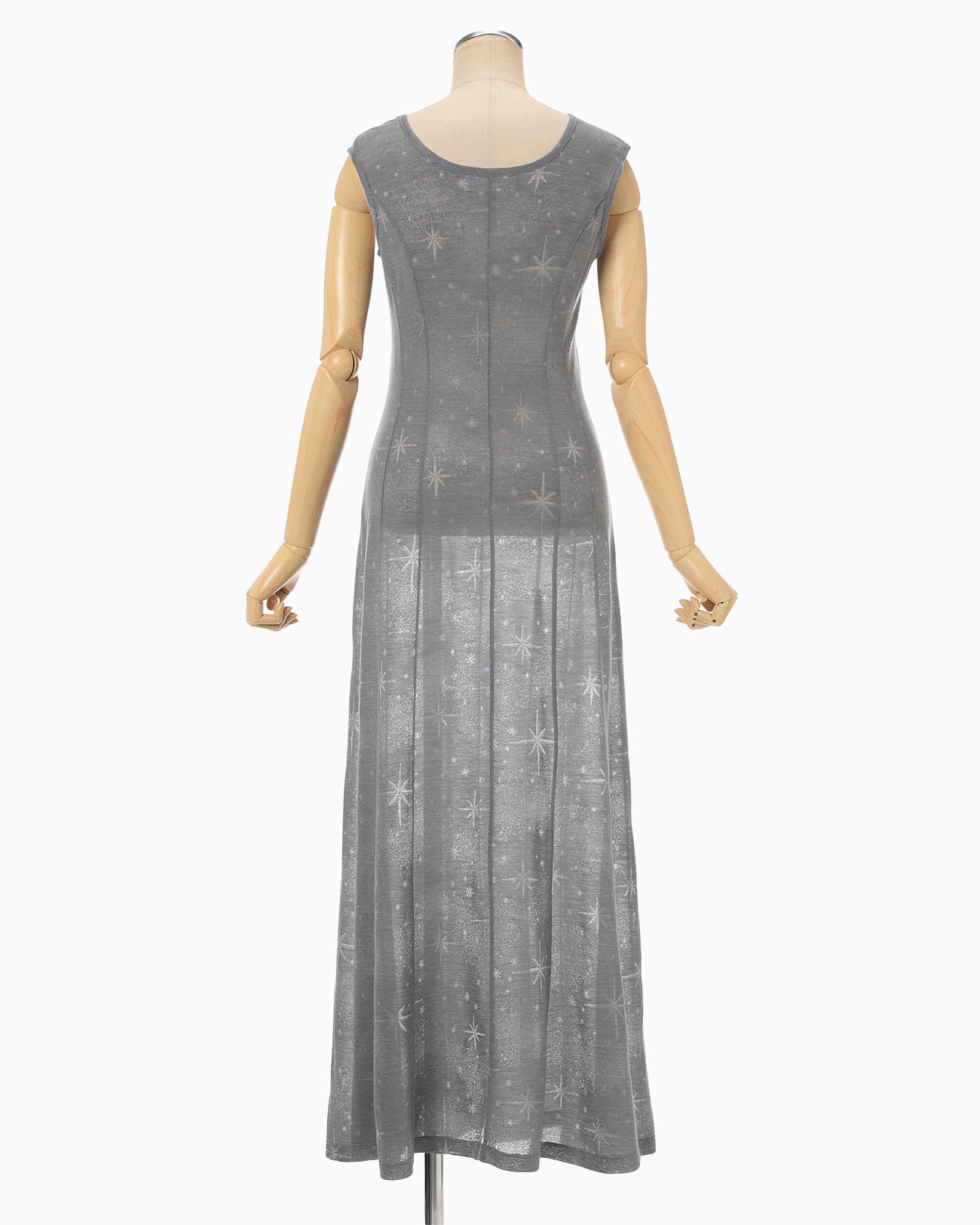Starry Jersey Sheer Dress - grey - Mame Kurogouchi