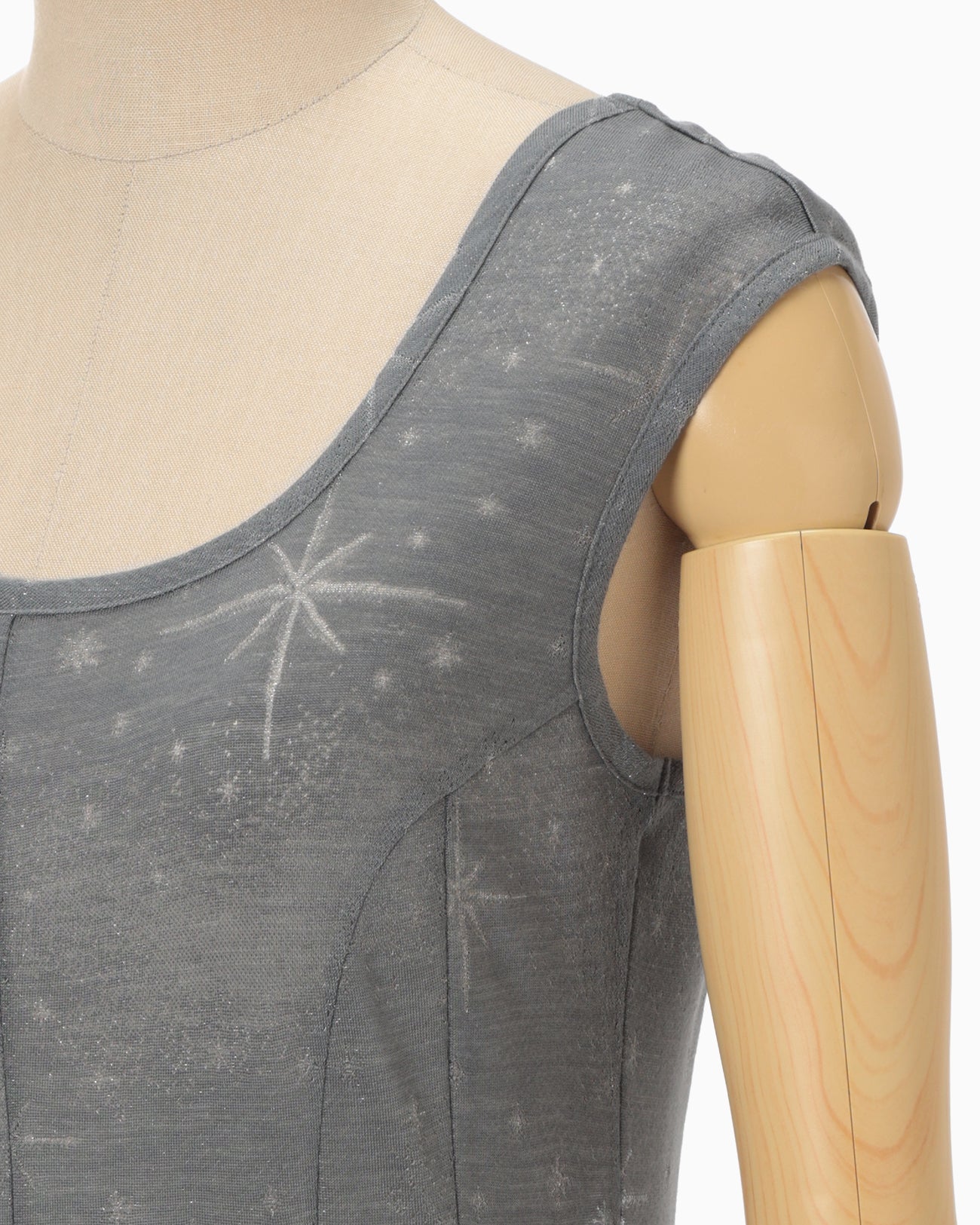 Starry Jersey Sheer Dress - grey - Mame Kurogouchi