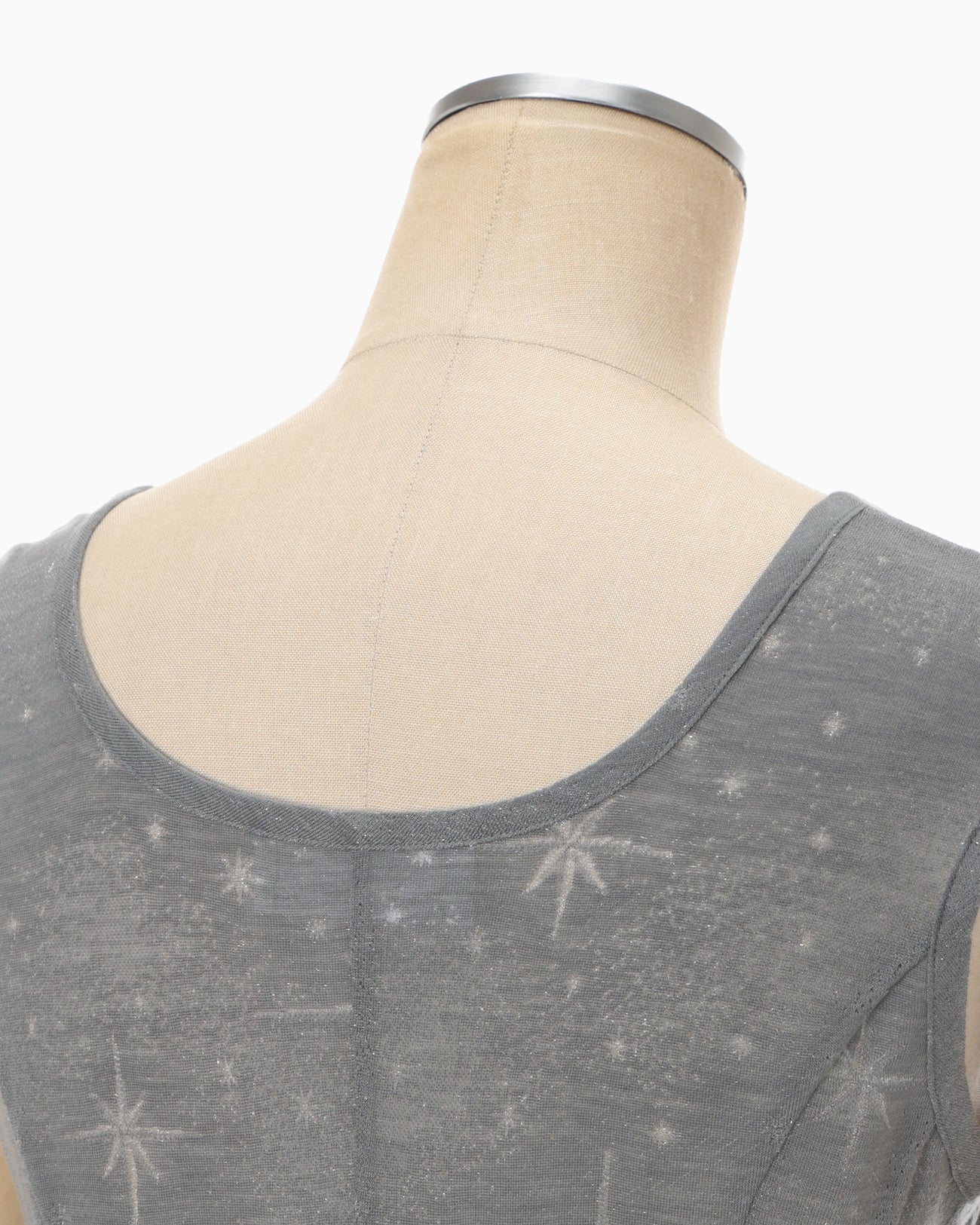 Starry Jersey Sheer Dress - grey - Mame Kurogouchi