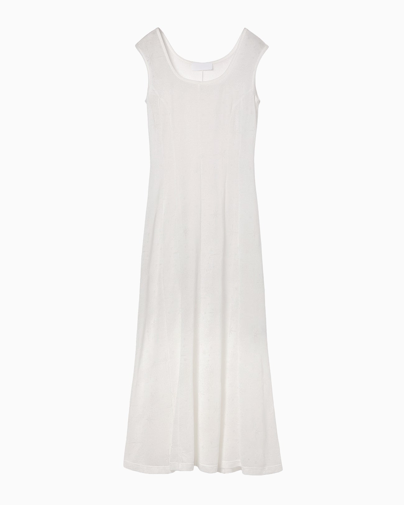 Starry Jersey Sheer Dress - white - Mame Kurogouchi