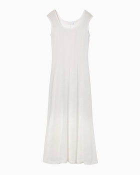 Starry Jersey Sheer Dress - white