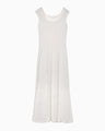 Starry Jersey Sheer Dress - white