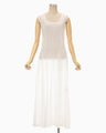 Starry Jersey Sheer Dress - white