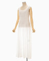 Starry Jersey Sheer Dress - white