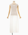 Starry Jersey Sheer Dress - white