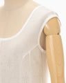 Starry Jersey Sheer Dress - white