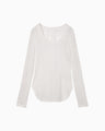 Starry Jersey Square Neck Sheer Top - white