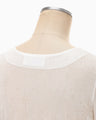 Starry Jersey Square Neck Sheer Top - white