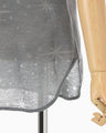 Starry Jersey Short Sleeve Sheer Top - grey