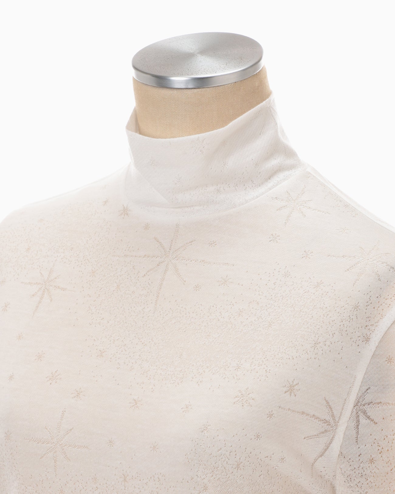 Starry Jersey Short Sleeve Sheer Top - white - Mame Kurogouchi