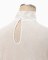 Starry Jersey Short Sleeve Sheer Top - white