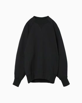 Double Face Jersey Relaxed Top - black