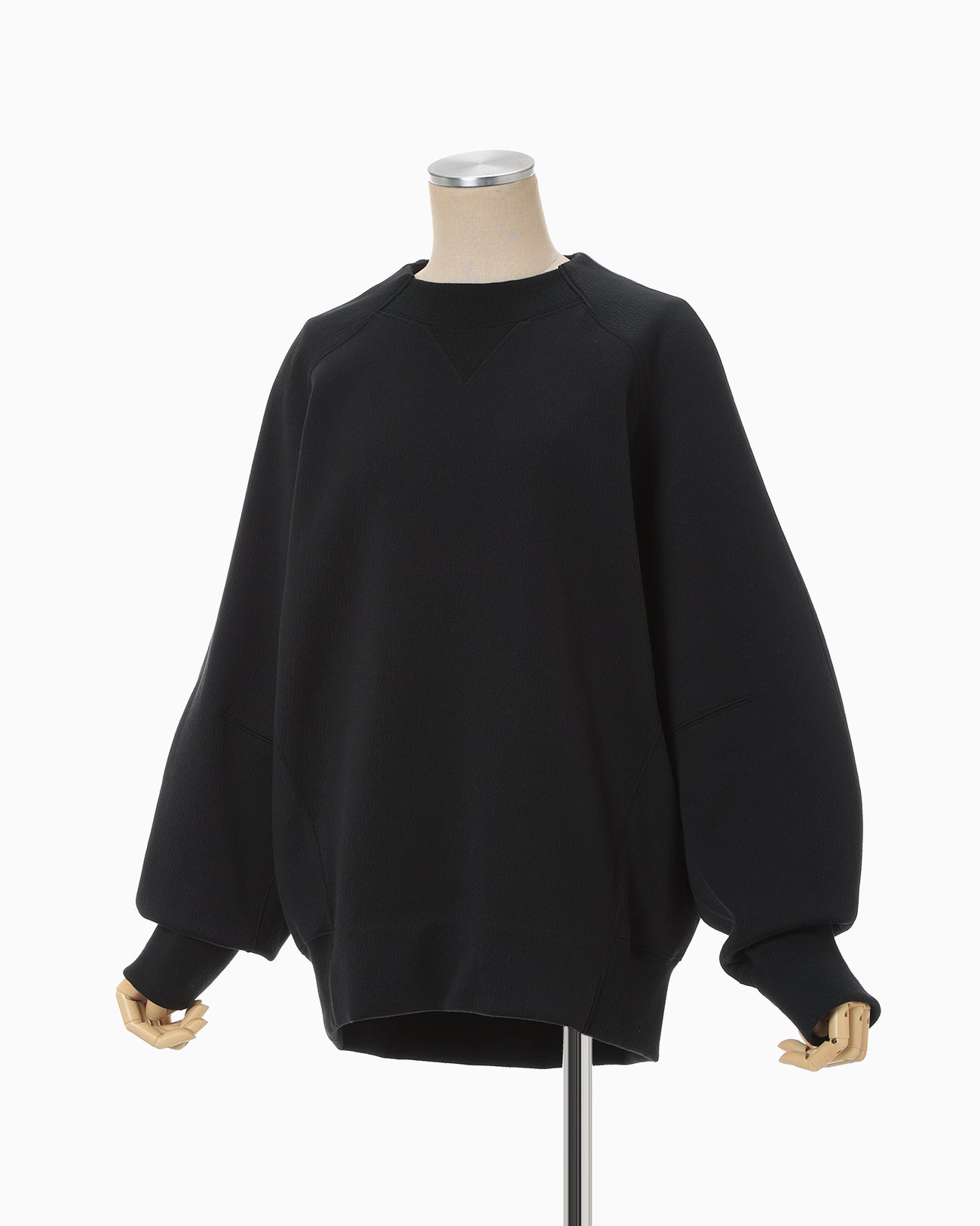 Double Face Jersey Relaxed Top - black - Mame Kurogouchi