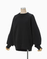 Double Face Jersey Relaxed Top - black