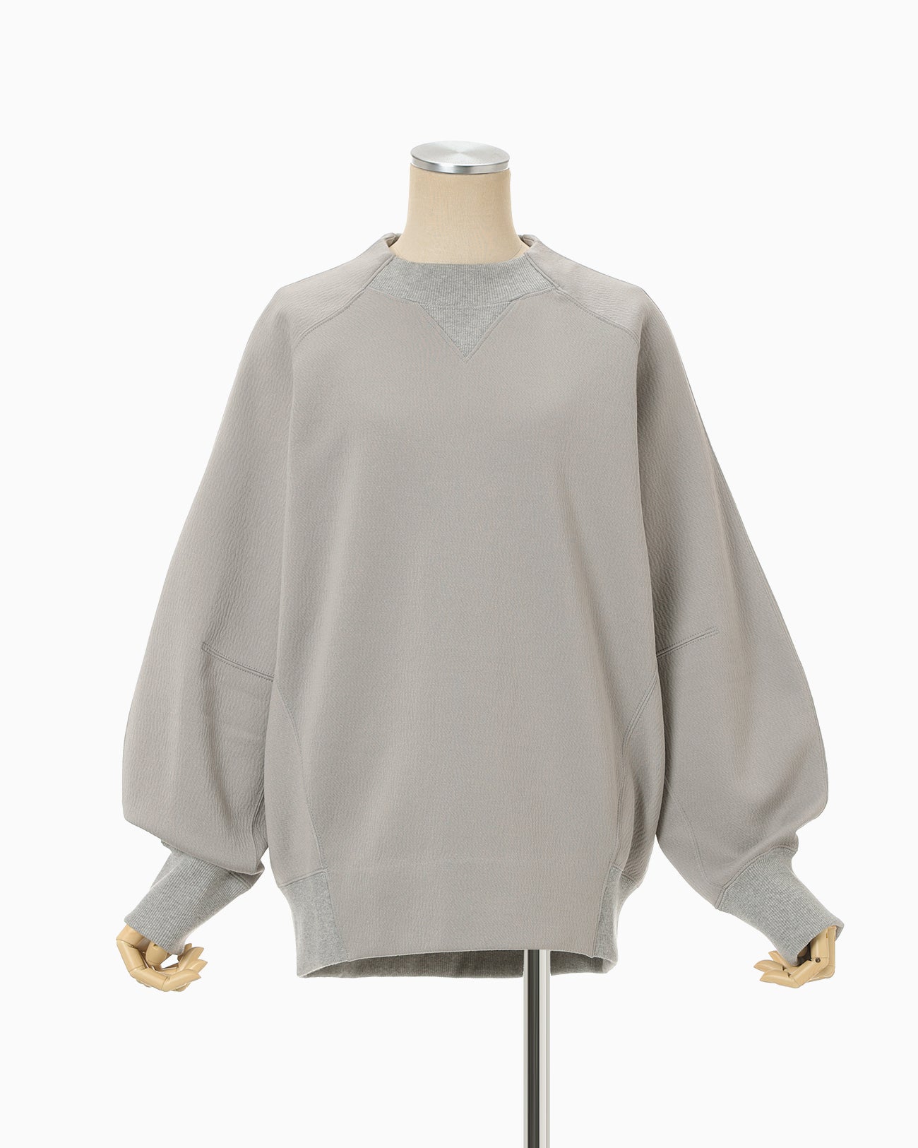 Double Face Jersey Relaxed Top - grey - Mame Kurogouchi