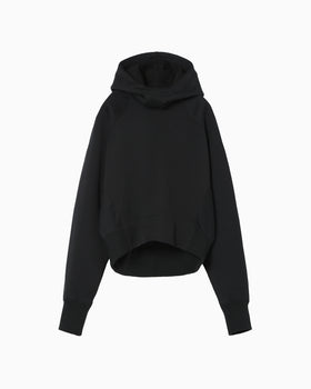 Double Face Jersey Relaxed Hoodie - black