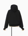 Double Face Jersey Relaxed Hoodie - black