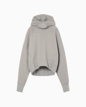 Double Face Jersey Relaxed Hoodie - grey