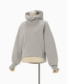Double Face Jersey Relaxed Hoodie - grey