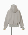 Double Face Jersey Relaxed Hoodie - grey