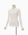 Mercerized Cotton Rib Jersey Top - white