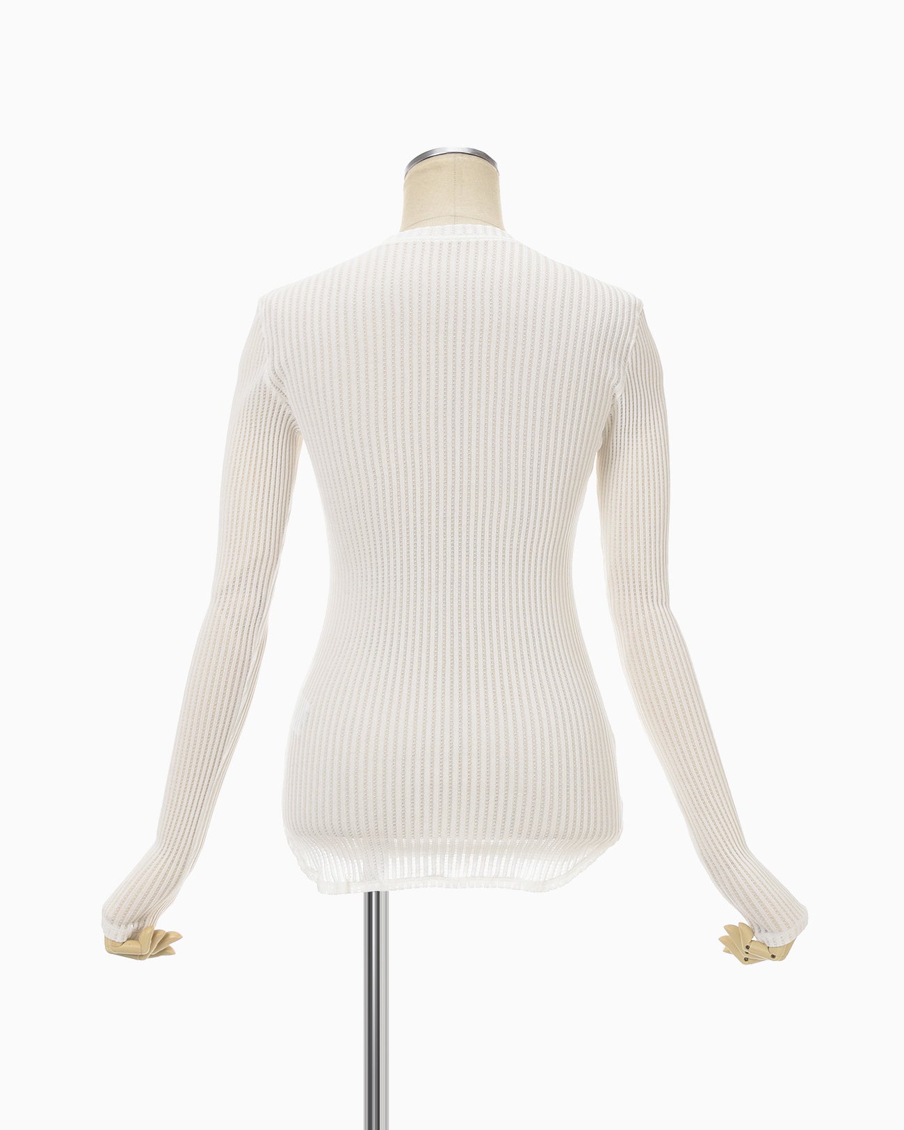 Mercerized Cotton Rib Jersey Top - white - Mame Kurogouchi
