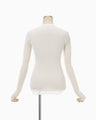 Mercerized Cotton Rib Jersey Top - white