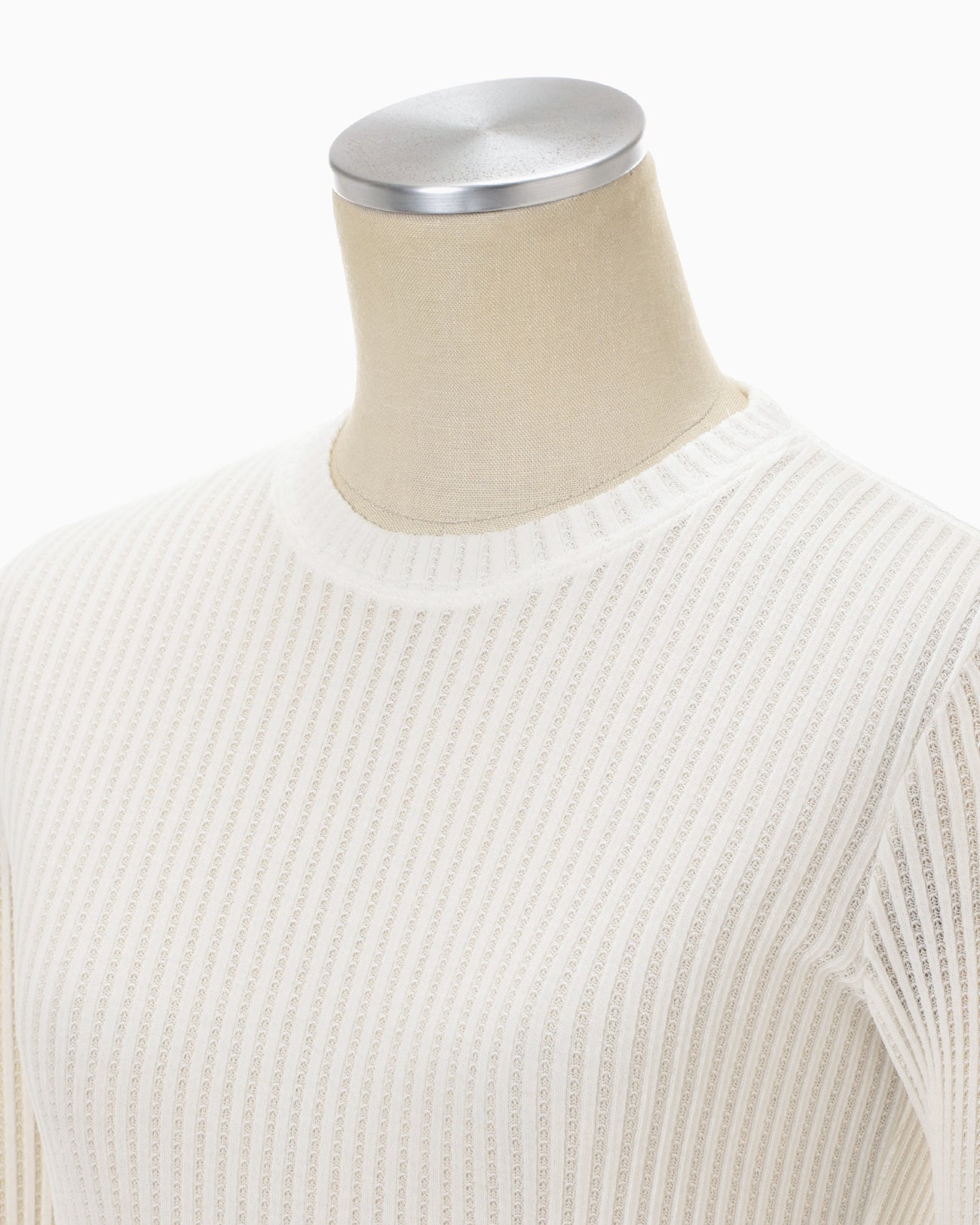 Mercerized Cotton Rib Jersey Top - white - Mame Kurogouchi
