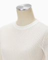 Mercerized Cotton Rib Jersey Top - white