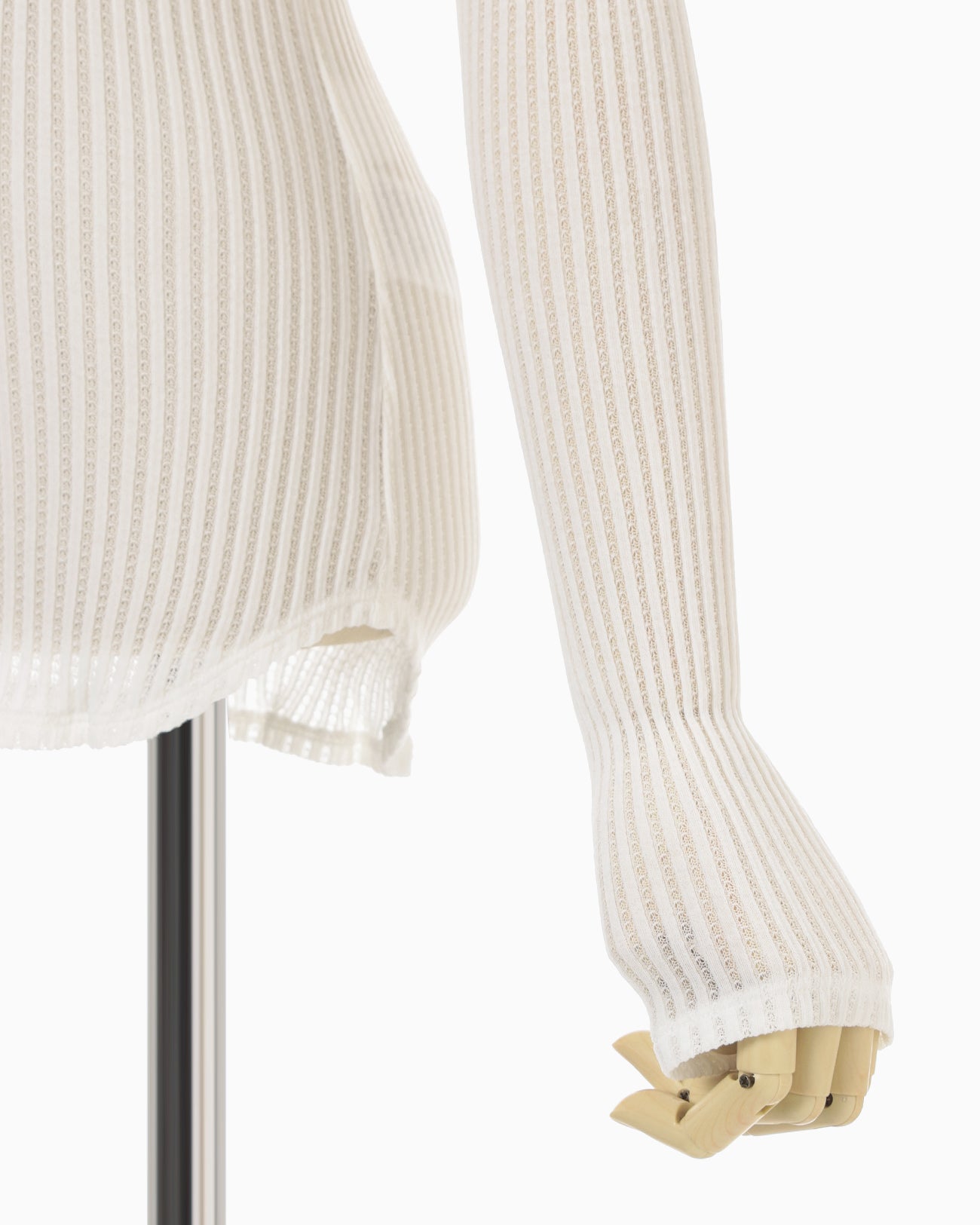 Mercerized Cotton Rib Jersey Top - white - Mame Kurogouchi