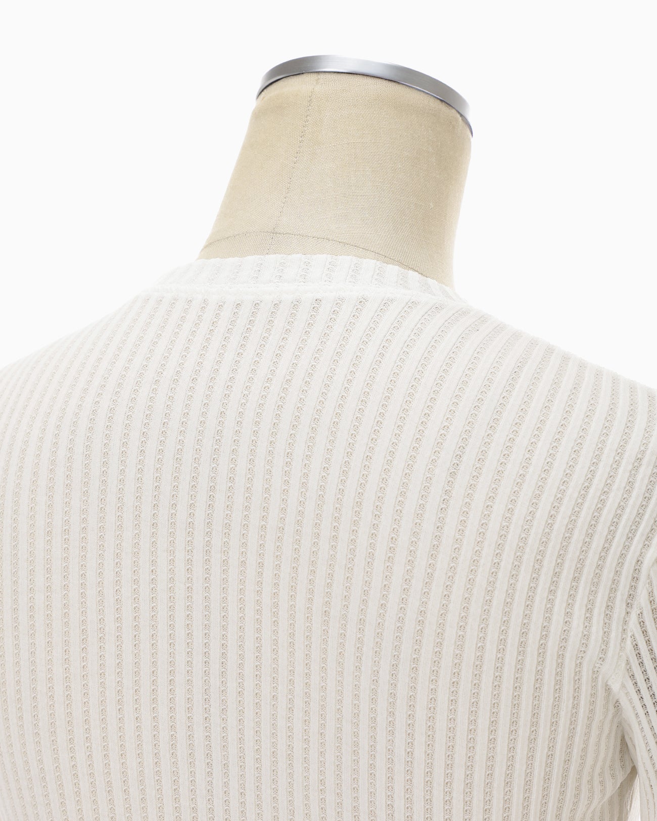 Mercerized Cotton Rib Jersey Top - white - Mame Kurogouchi