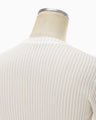 Mercerized Cotton Rib Jersey Top - white