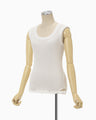 Mercerized Cotton Rib Jersey Sleeveless Top - white