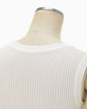 Mercerized Cotton Rib Jersey Sleeveless Top - white