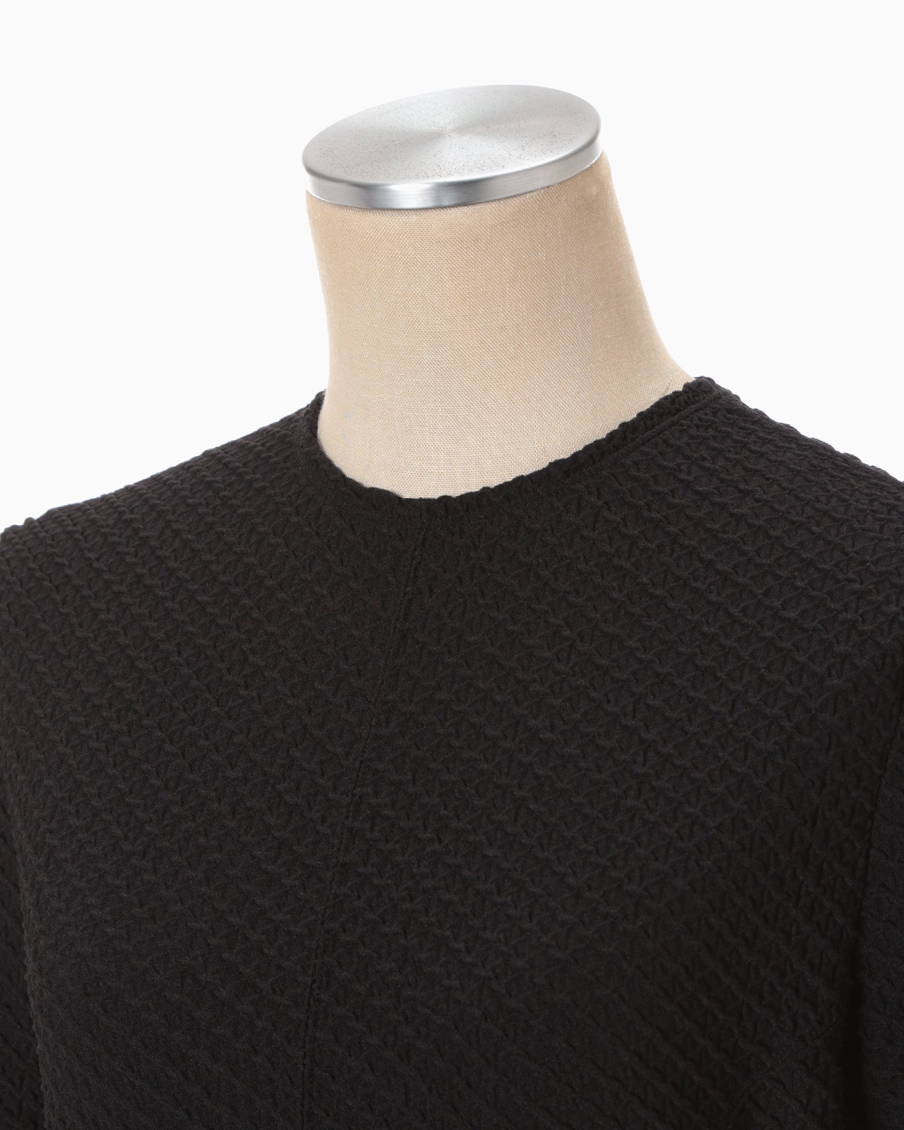 Shirring Jersey Jacquard Dress - black - Mame Kurogouchi