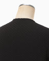 Shirring Jersey Jacquard Dress - black