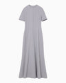 Shirring Jersey Jacquard Dress - grey