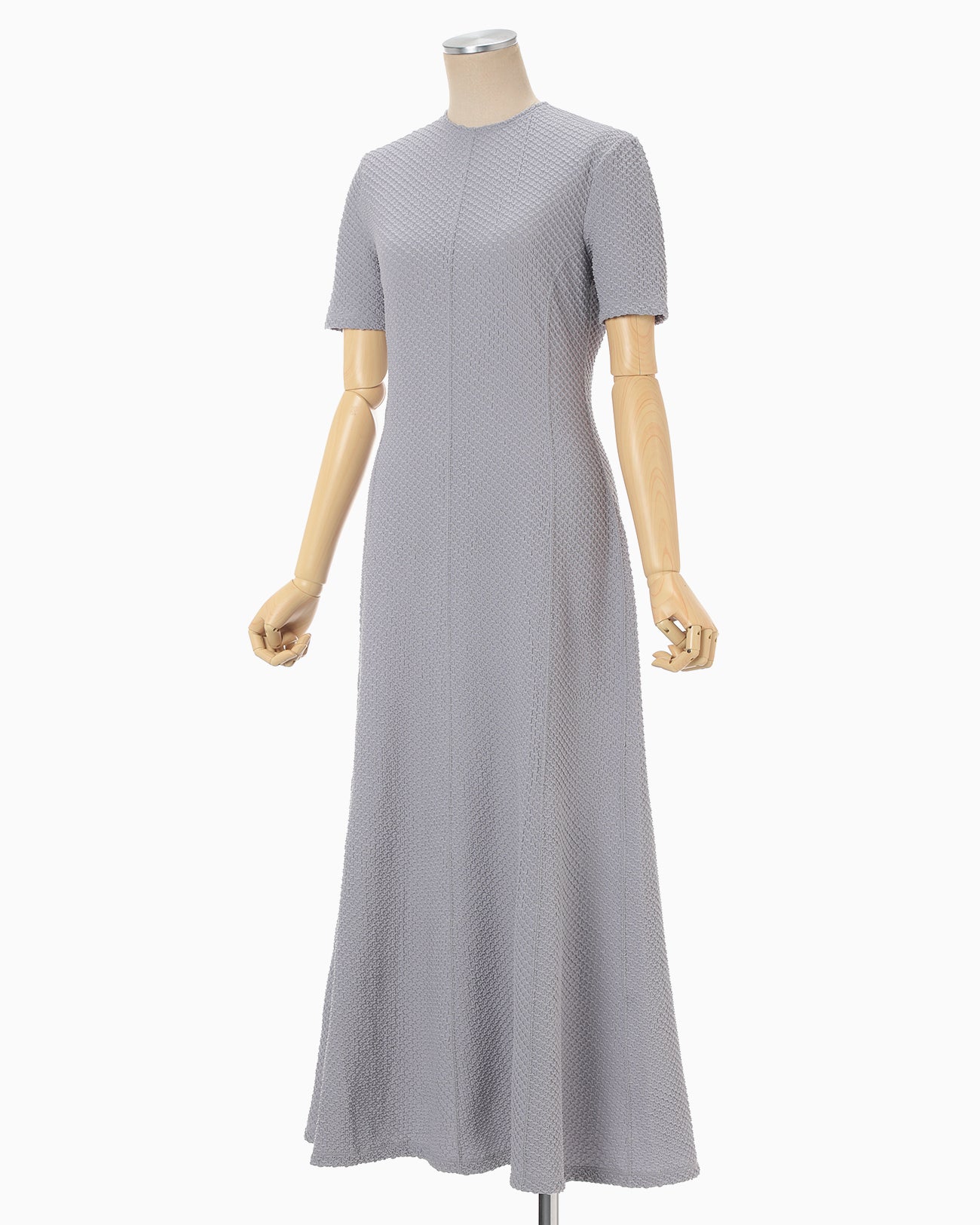 Shirring Jersey Jacquard Dress - grey - Mame Kurogouchi