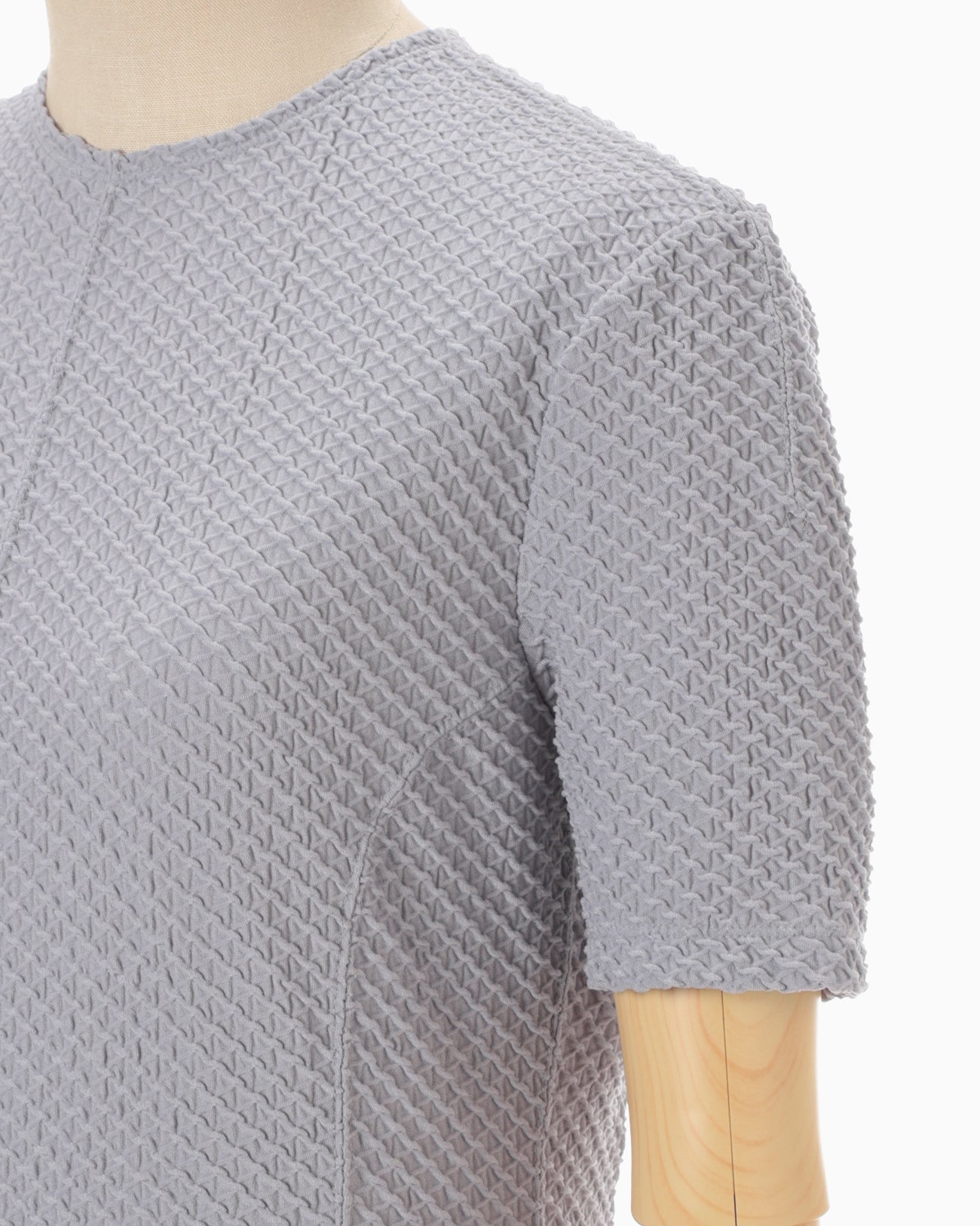 Shirring Jersey Jacquard Dress - grey - Mame Kurogouchi