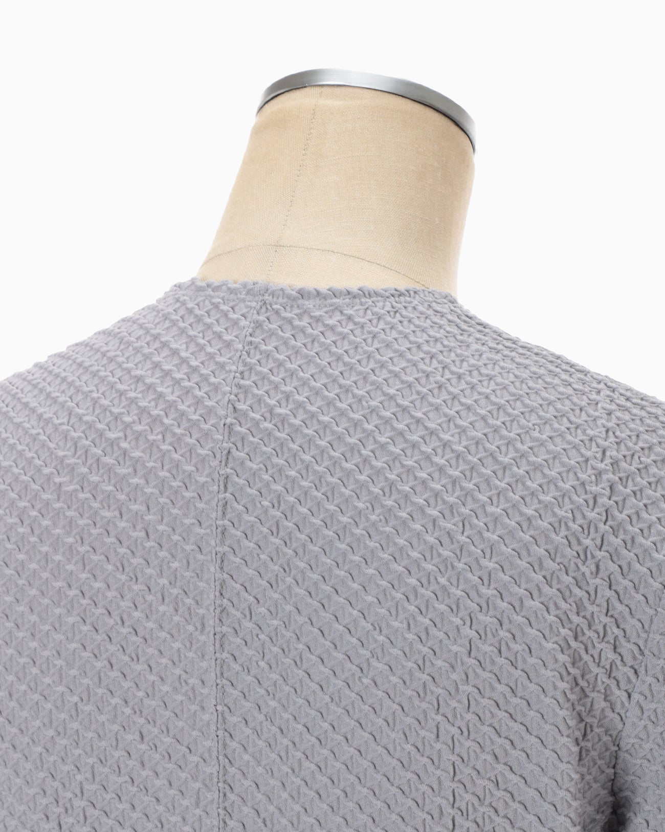 Shirring Jersey Jacquard Dress - grey - Mame Kurogouchi