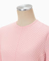 Shirring Jersey Jacquard Dress - pink