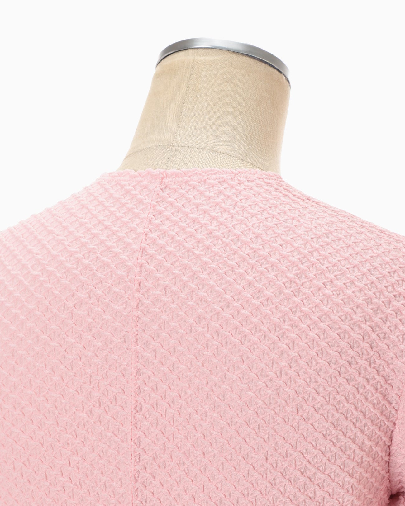 Shirring Jersey Jacquard Dress - pink - Mame Kurogouchi