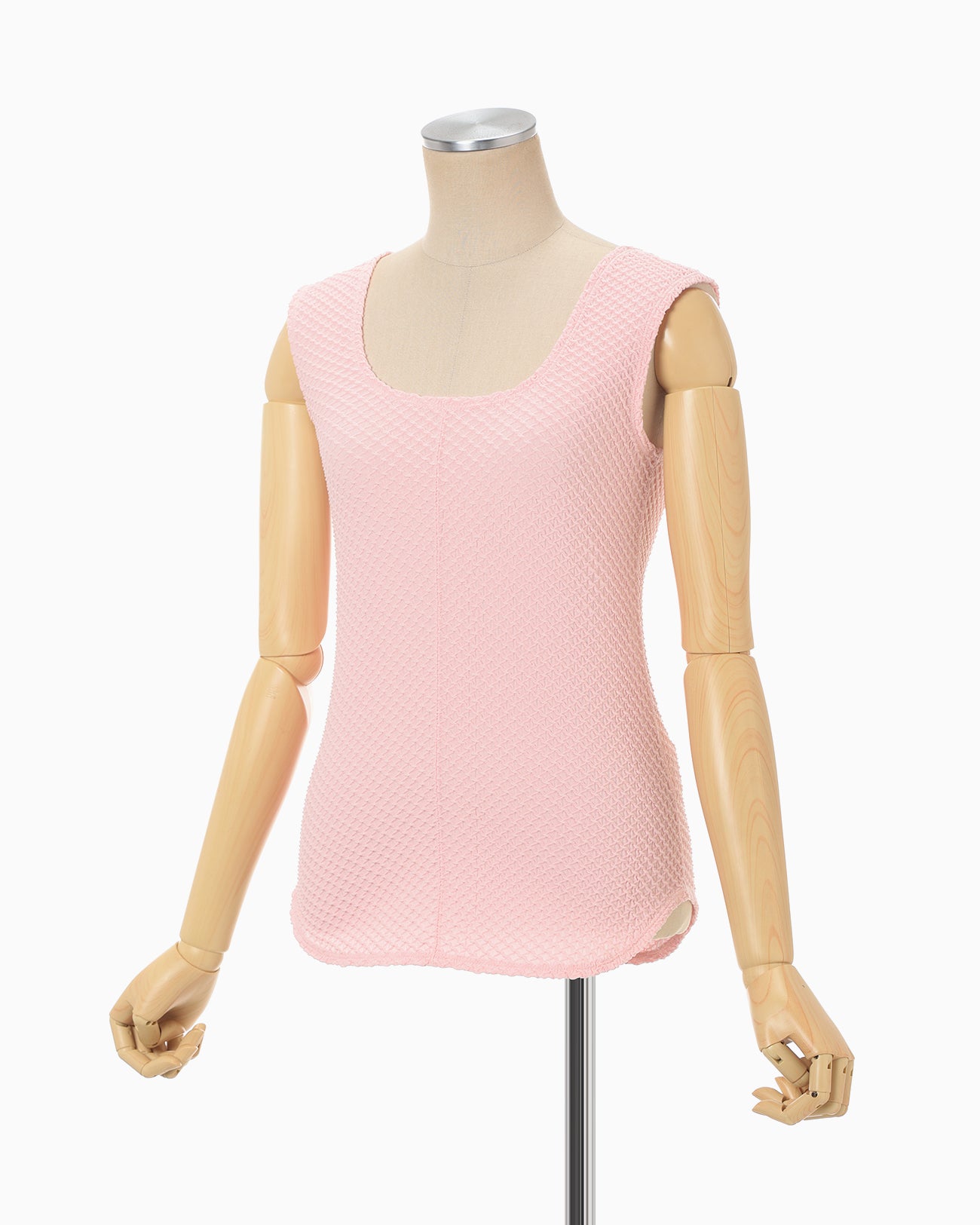 Shirring Jersey Jacquard Sleeveless Top - pink - Mame Kurogouchi