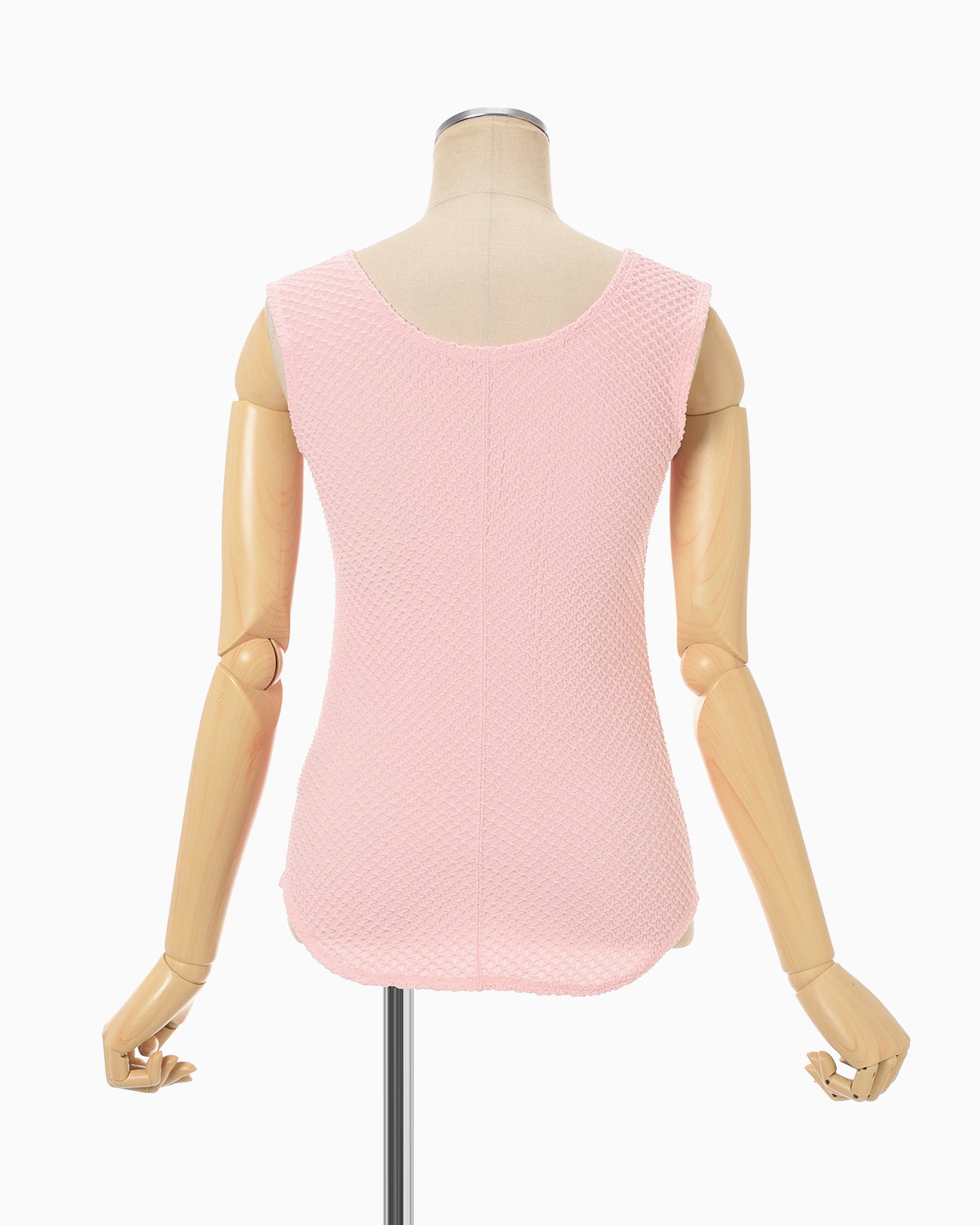 Shirring Jersey Jacquard Sleeveless Top - pink - Mame Kurogouchi