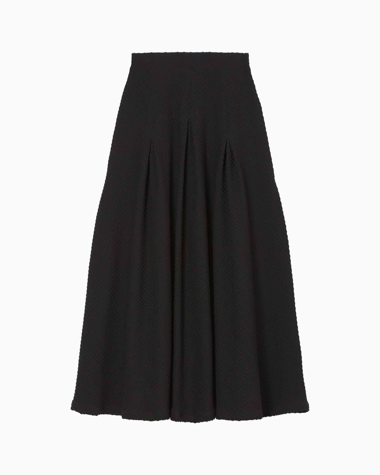 Shirring Jersey Jacquard Flare Skirt - black - Mame Kurogouchi