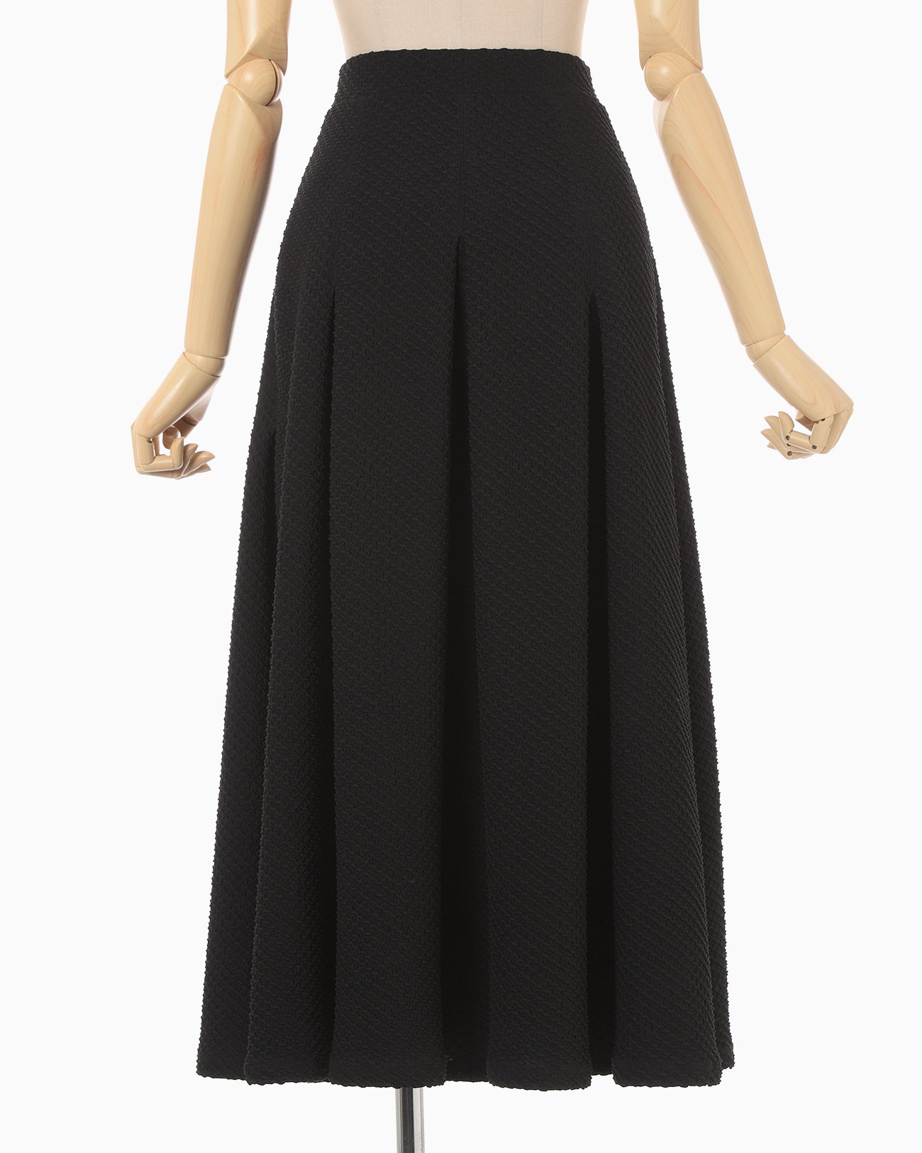 Shirring Jersey Jacquard Flare Skirt - black - Mame Kurogouchi