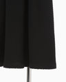 Shirring Jersey Jacquard Flare Skirt - black